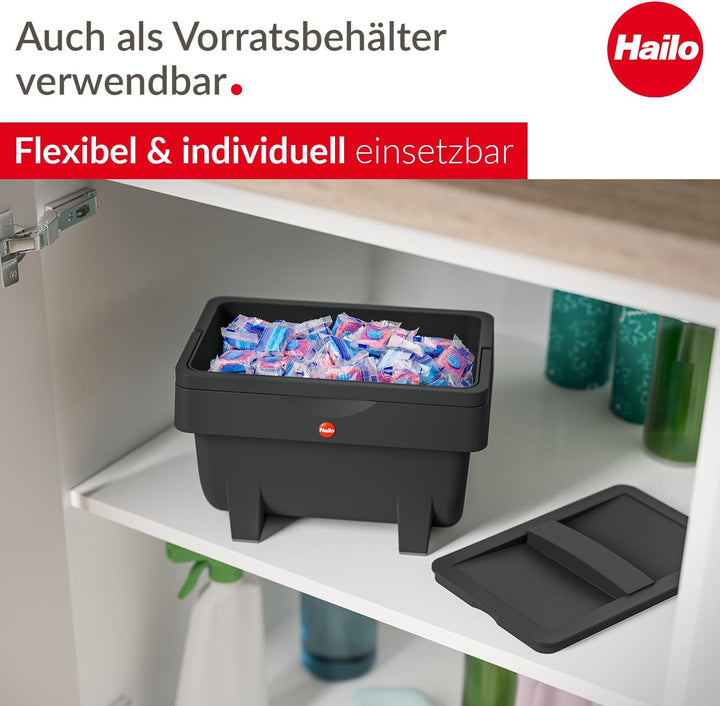 Hailo Öko Mini S Kompost-Mülleimer - Kunststoff-Abfalleimer für die Küche - verwendbar als Aufbewahr