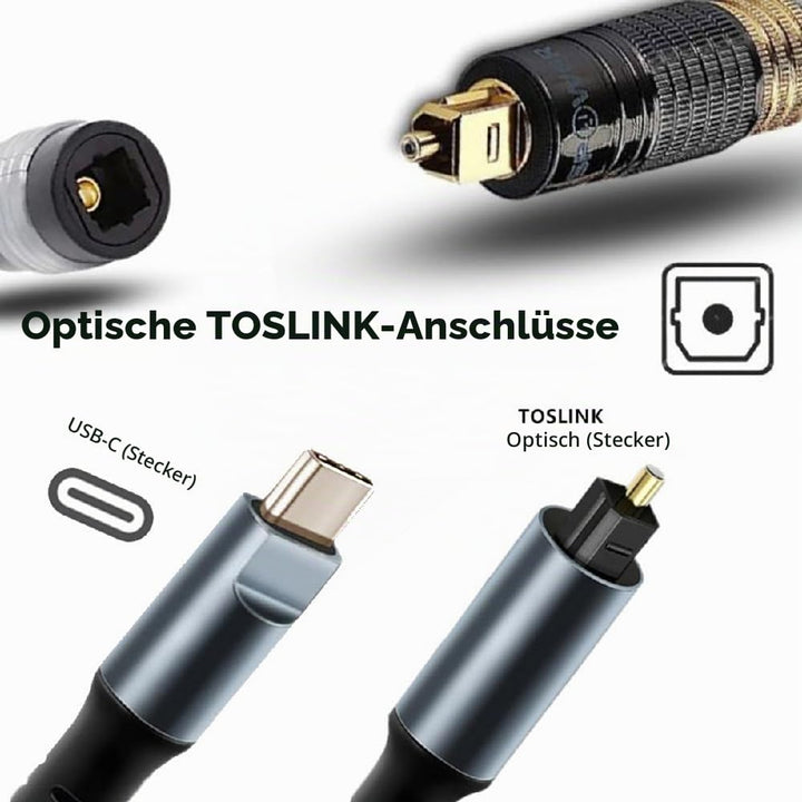 xiwai USB-C auf SPDIF Toslink Optisches Audiokabel Opt-Stecker Typ-C auf Digital Fiber Optic Sound I