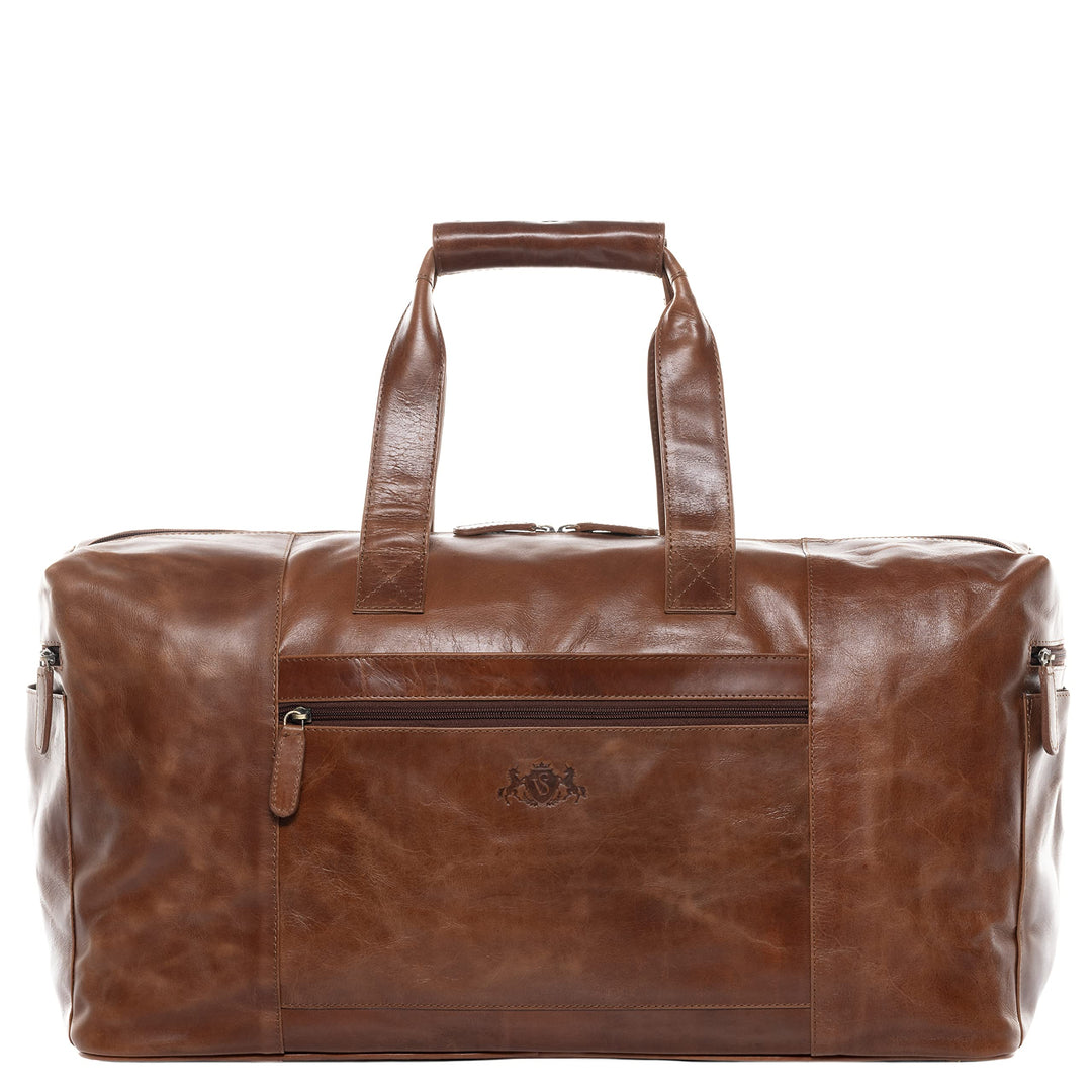 SID & VAIN grosse XL Reisetasche echt Leder - Sporttasche gross Bristol XL - Weekender Handgepäck mi