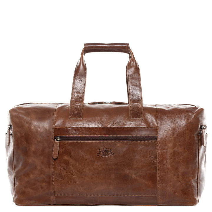 SID & VAIN grosse XL Reisetasche echt Leder - Sporttasche gross Bristol XL - Weekender Handgepäck mi