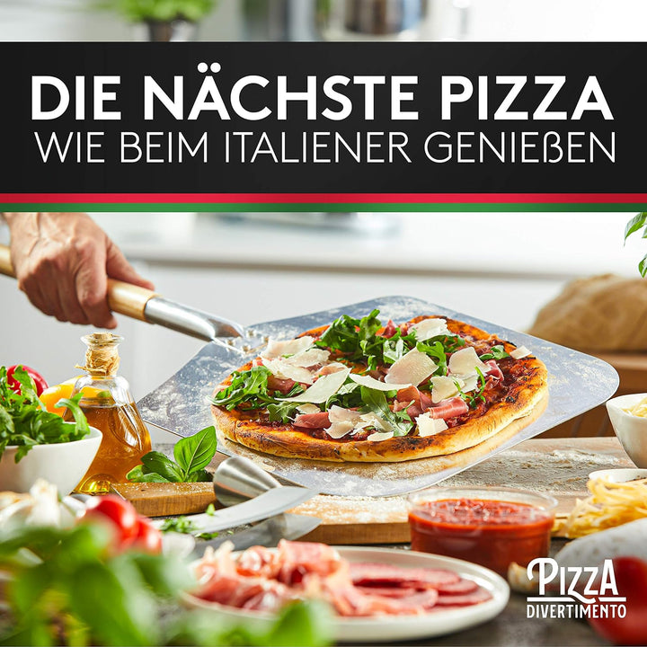 Pizza Divertimento [DAS ORIGINAL - Pizzaschieber - Pizzaschaufel aus rostfreiem Aluminium [83 cm]- R