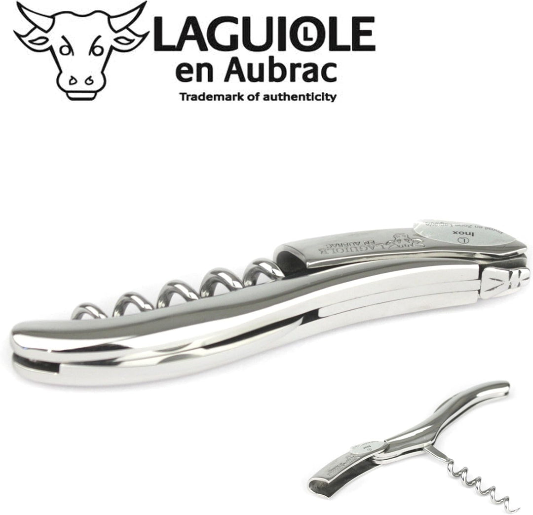 Laguiole en Aubrac Kellnermesser SOM99IBI Sommelierbesteck, Edelstahl glänzend, schwer
