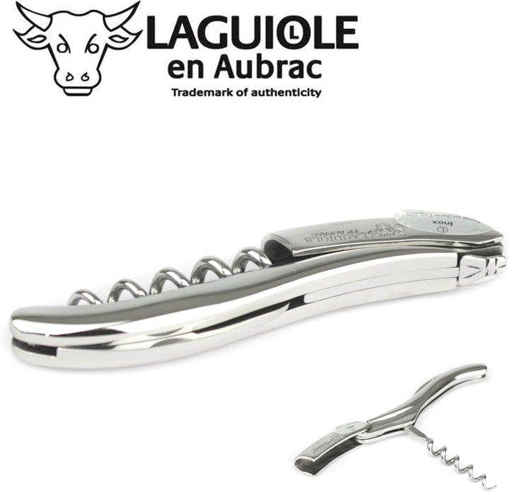 Laguiole en Aubrac Kellnermesser SOM99IBI Sommelierbesteck, Edelstahl glänzend, schwer