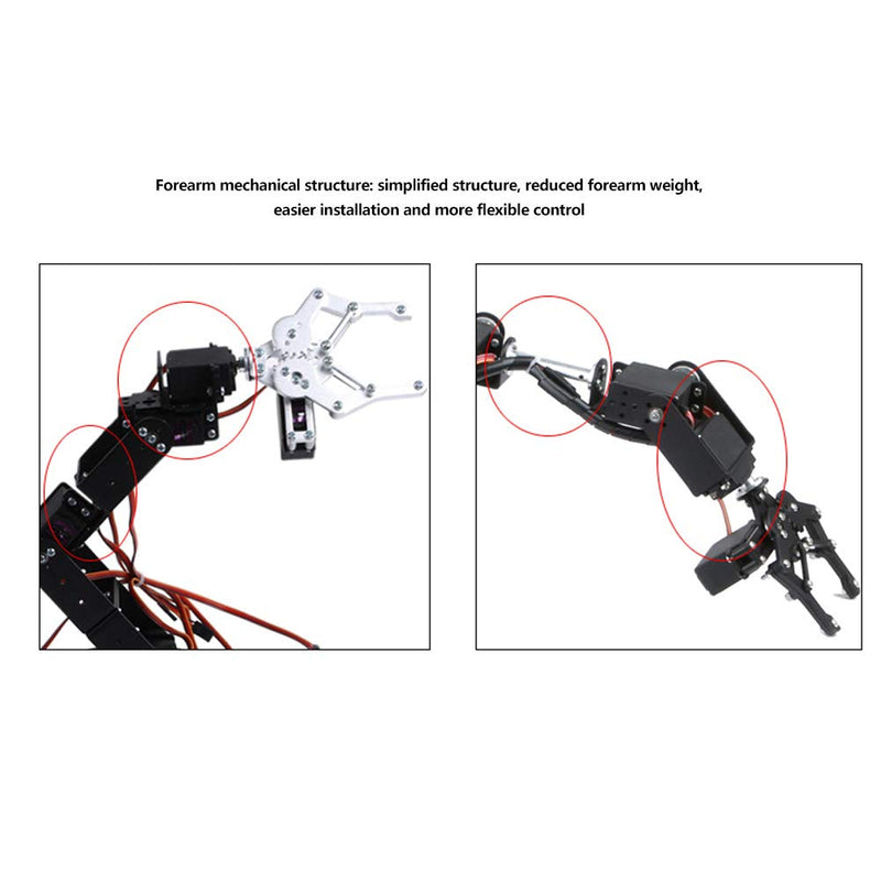 Roboterarm 6DOF Roboter-Mechanikarm-Klemmklaue-Kit, DOF-Manipulator-Industrieroboterteile für Hochsc