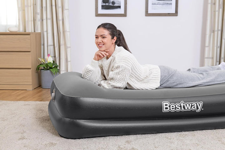 Bestway 67401-5 Einzelmatratze 191x97x46 cm mit integrierter Pumpe