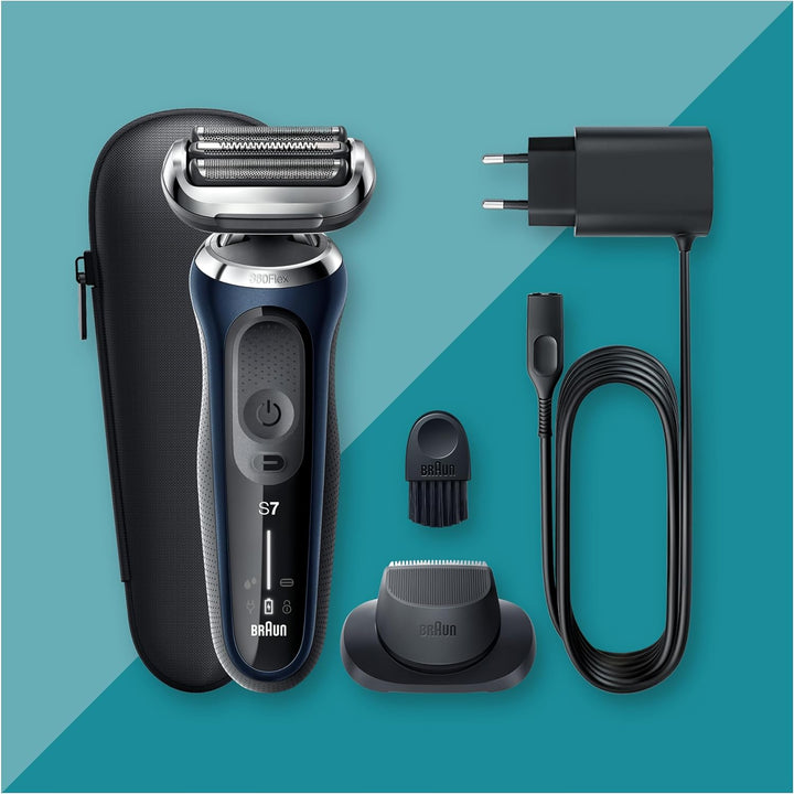 Braun Series 7 Rasierer Herren mit EasyClick Aufsatz, Elektrorasierer & Präzisionstrimmer, 360° Flex
