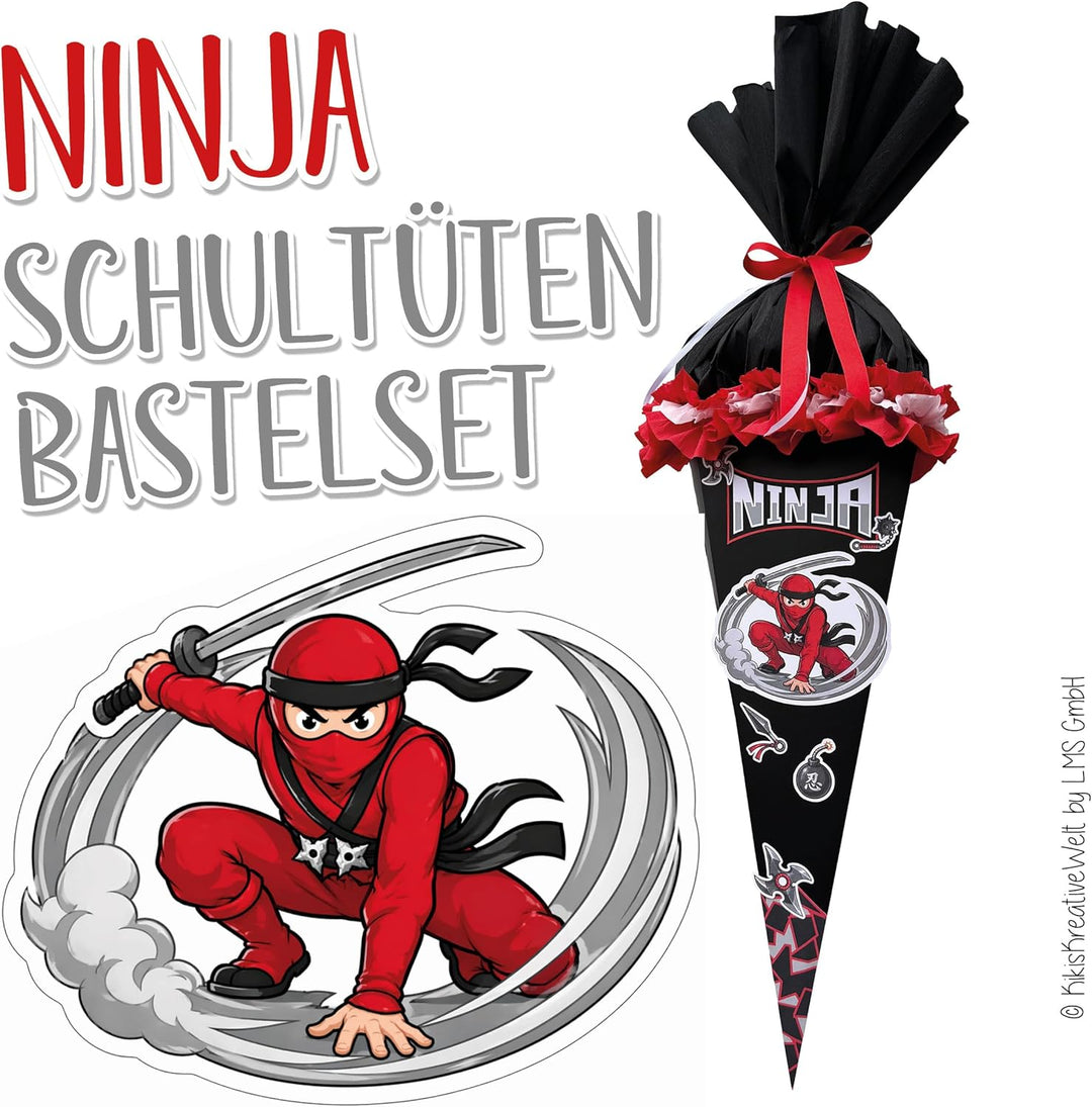 Generisch Schultüten Bastelset im Ninja-Design passend zum Ninja Yuma Ranzen von Step by Step