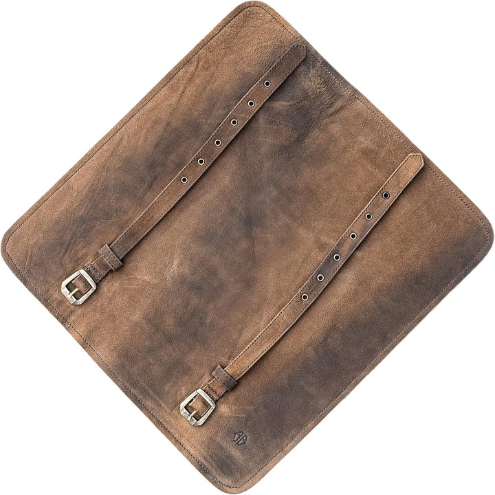 Angus Stoke Messertasche Leder für Köche - Echt-Leder Kochmesserrolle gross – Messer Tasche Kochmess