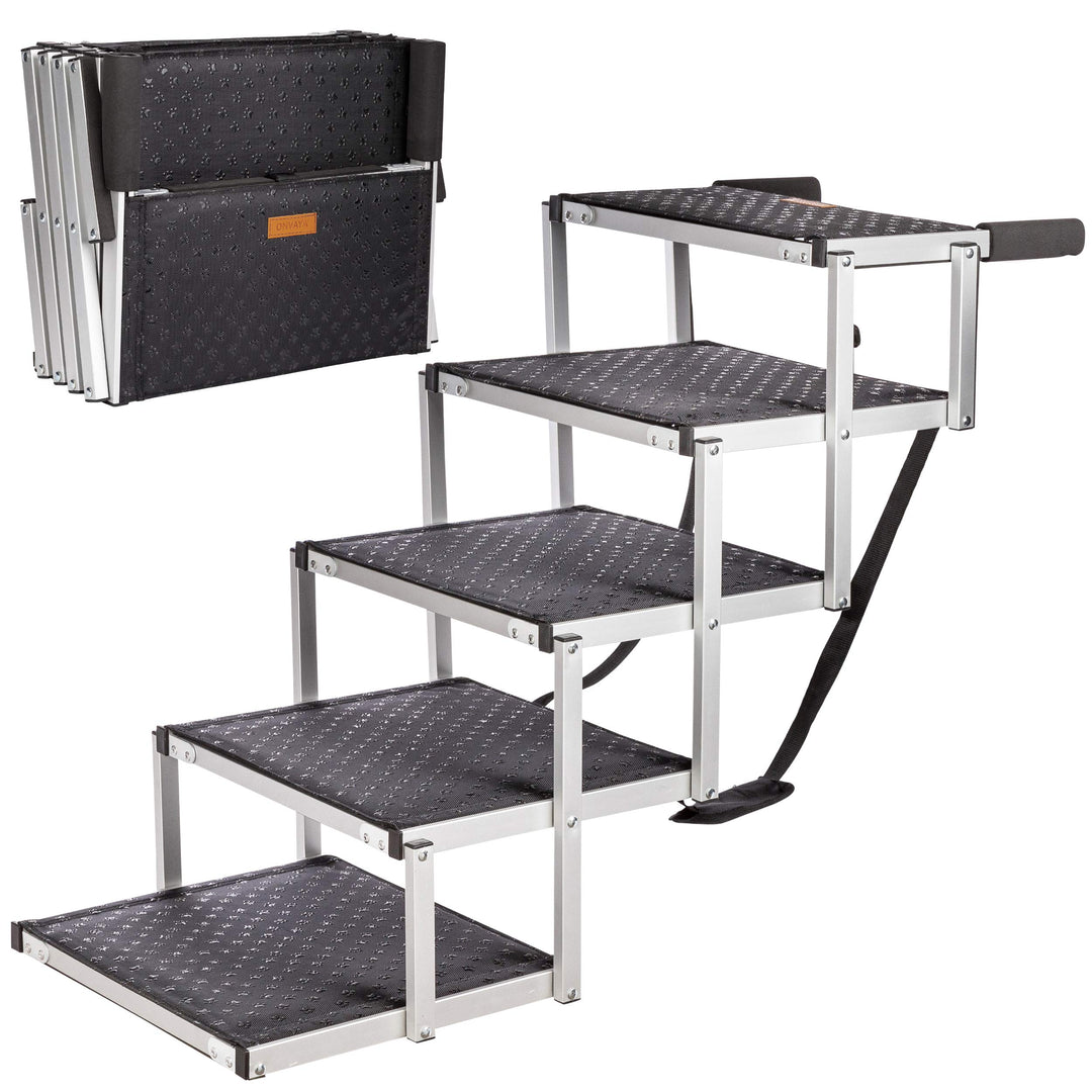 ONVAYA® Hundetreppe faltbar | Hunderampe Einstieghilfe für Autos oder hohe Betten | klappbare Hausti