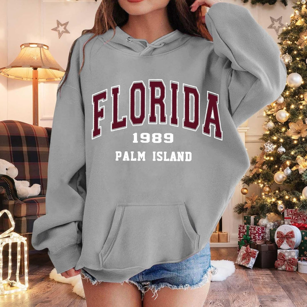 Kinder Sweatshirt Oversize Langarmshirt mit LOS Angeles Name der Stadt Print & Rundhals Freizeit Vin