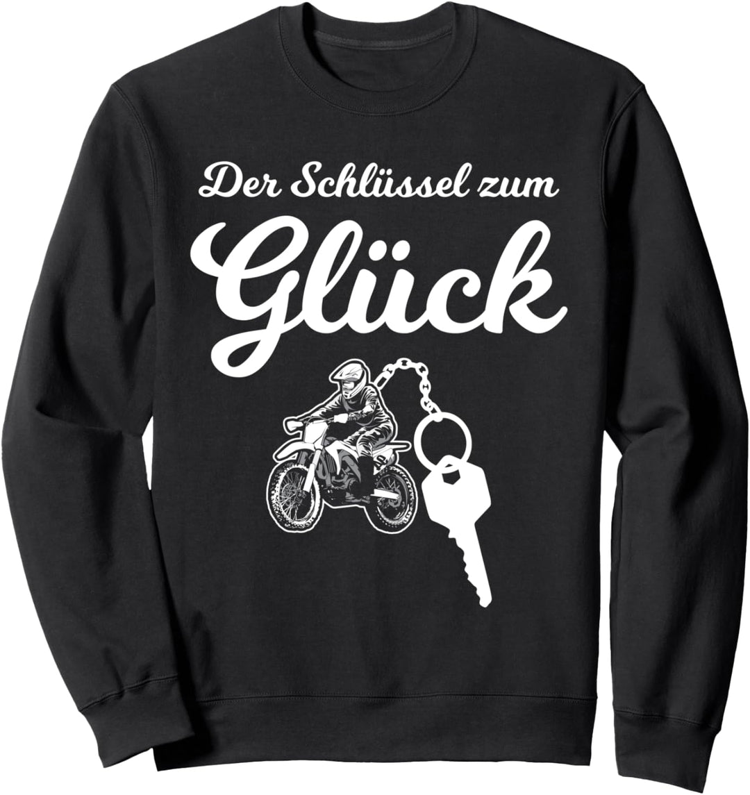Motocross Motorrad Design Motiv mit Spruch für Biker Sweatshirt