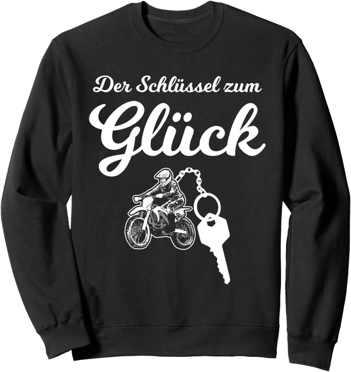 Motocross Motorrad Design Motiv mit Spruch für Biker Sweatshirt