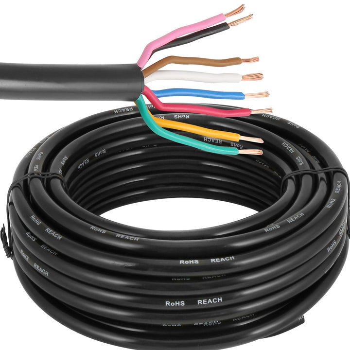 Fahrzeugkabel 8 adrig 10M Kabel Anhänger 8 polig Camping Fahrzeugleitung Kabelquerschnitt 7x0.5mm² +