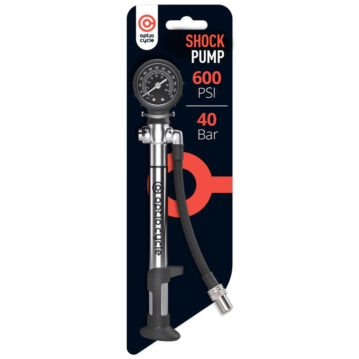 Optio Cycle Hochdruck-Dämpferpumpe mit Manometer Hochdruckpumpe Pumpe mit Druckanzeige Gabelpumpe Fe