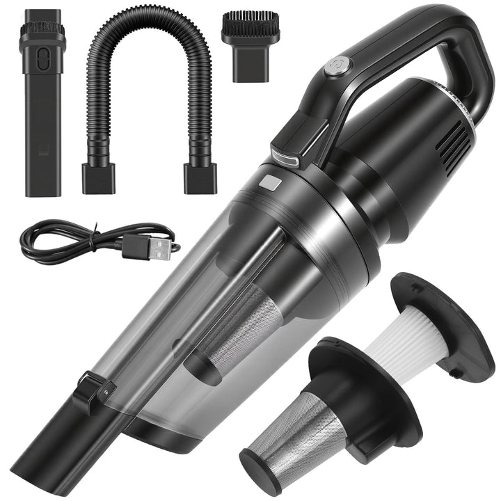 Handstaubsauger Akku Autostaubsauger Auto Stark, Mini Staubsauger Kabellos 26000Pa Car Vacuum Cleane