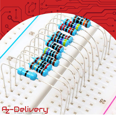 AZDelivery 5 x Widerstände Resistor Kit 525 Stück Widerstand Sortiment, 0 Ohm -1M Ohm kompatibel mit