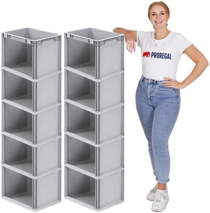 SparSet 10x Eurobox NextGen Store | HxBxT 32x30x40cm | 30 Liter | Seite offen | Eurobehälter, Transp