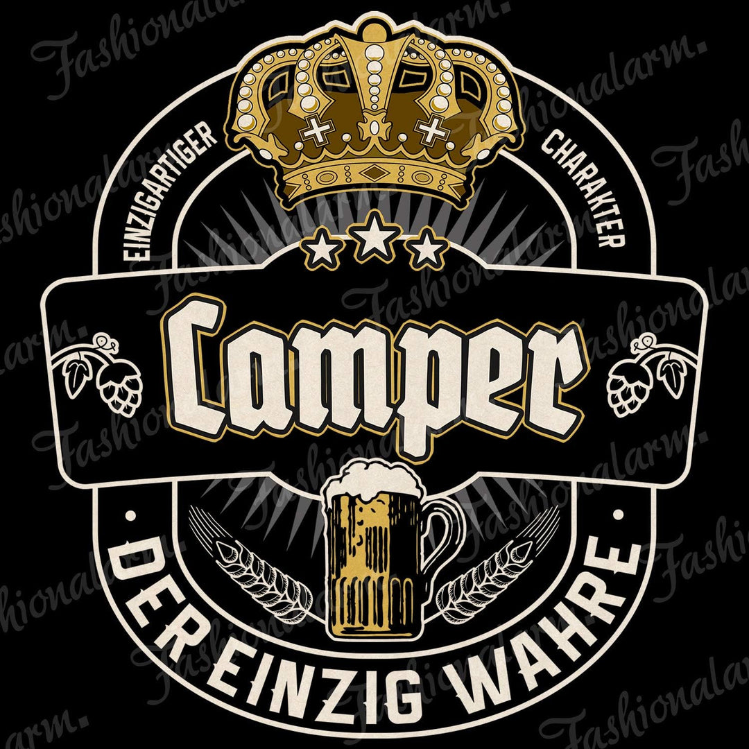 Fashionalarm Herren Kapuzenpullover - Der einzig wahre Camper | Fun Hoodie mit Spruch als lustige Ge