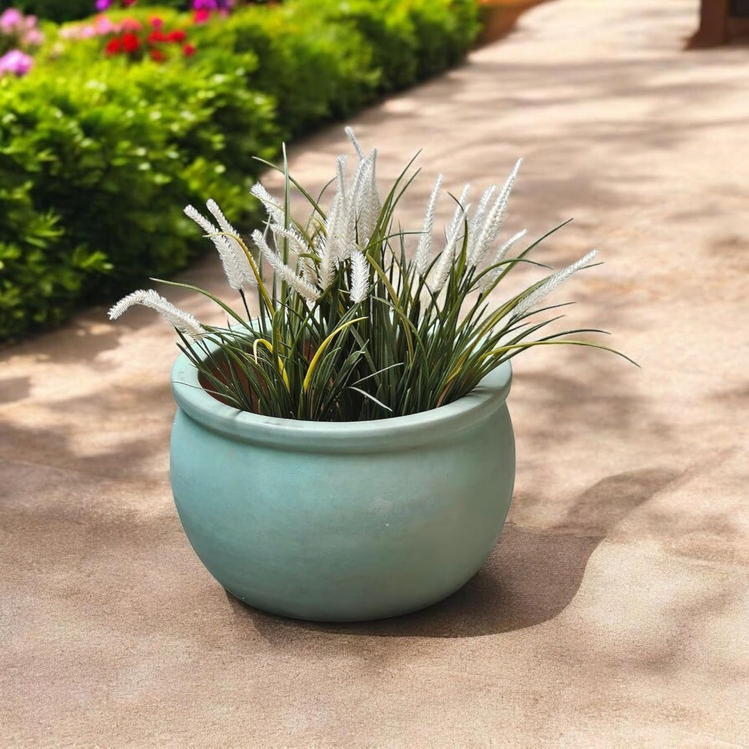 Teramico Blumentopf Pflanzgefäss Übertopf Modell Bavaria Grün Blau Verschiedene Grössen - absolut fr