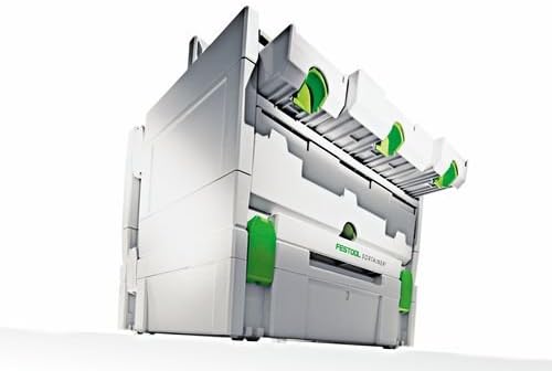 Festool SORTAINER SYS 3-SORT/4 (mit Schubladen, Trennstege pro Schublade, Etikettenhalter, Beschrift