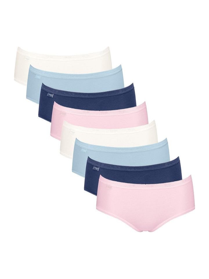 Sloggi Damen 24/7 Micrfib MD3P Taillenslip 36 Basic+ Midi Multiple Colours 19, 36 Basic+ Midi Multip