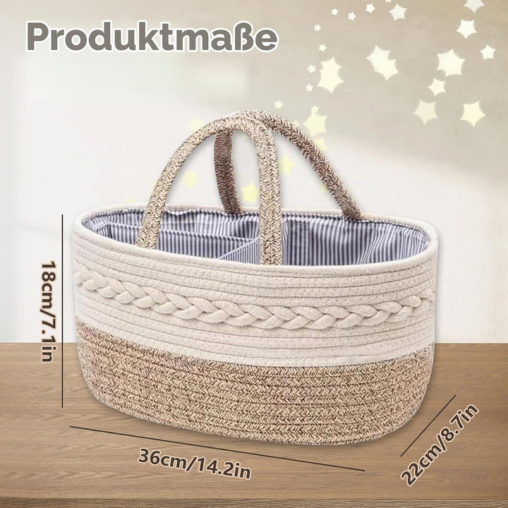 Zyluniy Baby Windel Caddy Organizer, Wickel Organizer, Windel Caddy mit Fächern &amp; Griffen, Multifunk