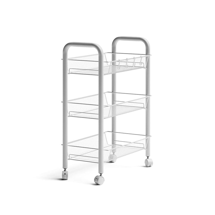Vicco Rollcontainer Tarro, Weiss, 45 x 64 cm mit 3 Ablagefächern, Weiß