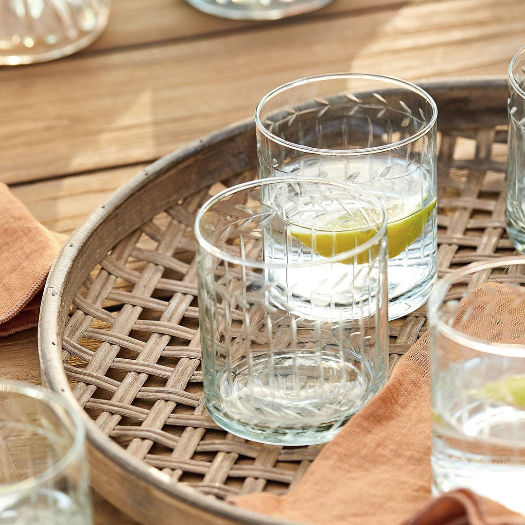 LOBERON® Glas 6er Set Padiès | Gläser Set Mit Feiner Glasgravur | Klassische Form | Zeitloses Dekor