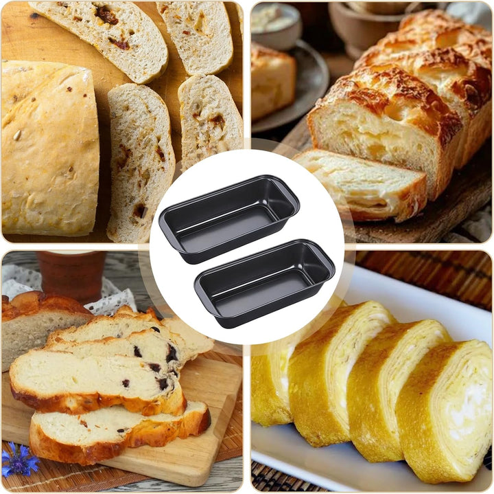 PORFOYO Brotbackform Kasten 2er Set Kastenform Brot Backform, 25,7 x 13 x 5,8 cm Edelstahl Brotbackf