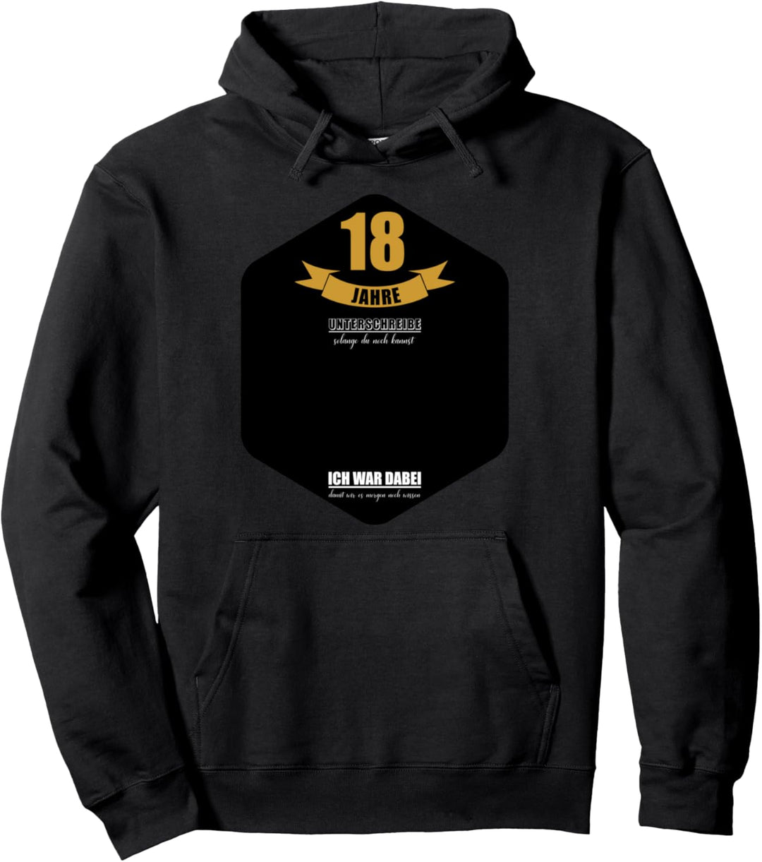 18 Jahre Geburtstag Party Lustiges 18 Geburtstag Gästebuch Pullover Hoodie