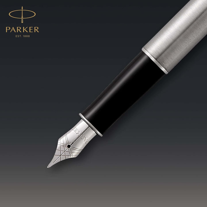 Parker Sonnet Füller | Edelstahl mit Palladiumzierteilen | Füllfederhalter mit feiner Feder | Gesche