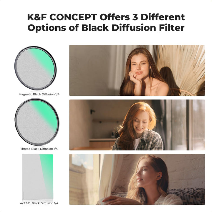 K&F CONCEPT Nano X-Serie Magnetischer Black-Mist 1/4 Black Promist 1/4 Filter Effektfilter-49mm