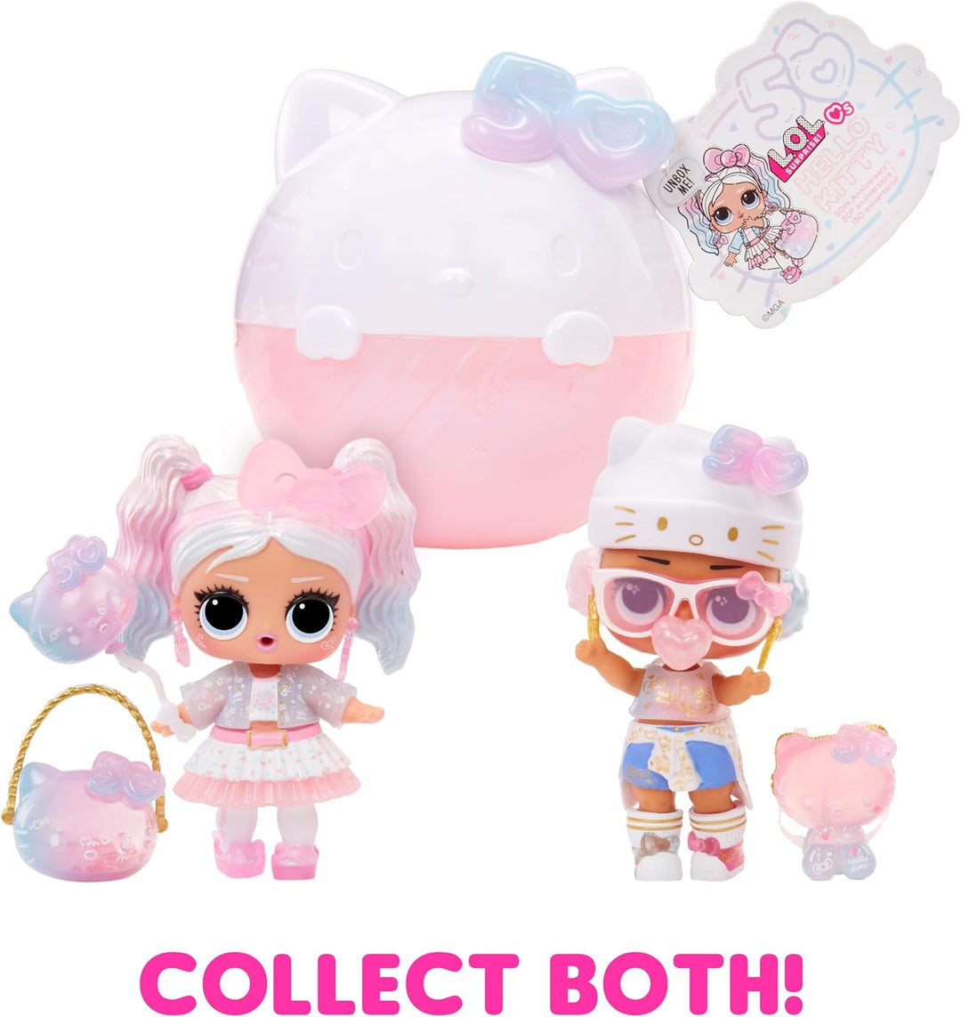 LOL Surprise Loves Hello Kitty Tots - Limited Edition Puppe Crystal Cutie - Sammlerpuppe mit 7 Überr