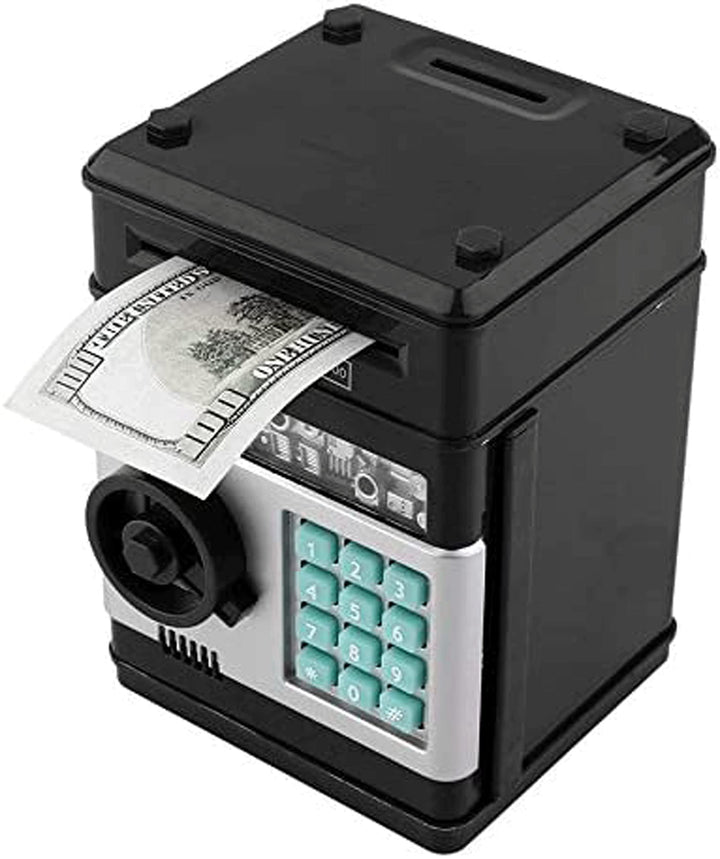 Elektronische Sparschwein Bargeld Münze Dose Geldspind Auto Einfügen Rechnungen Safe Box Passwort AT