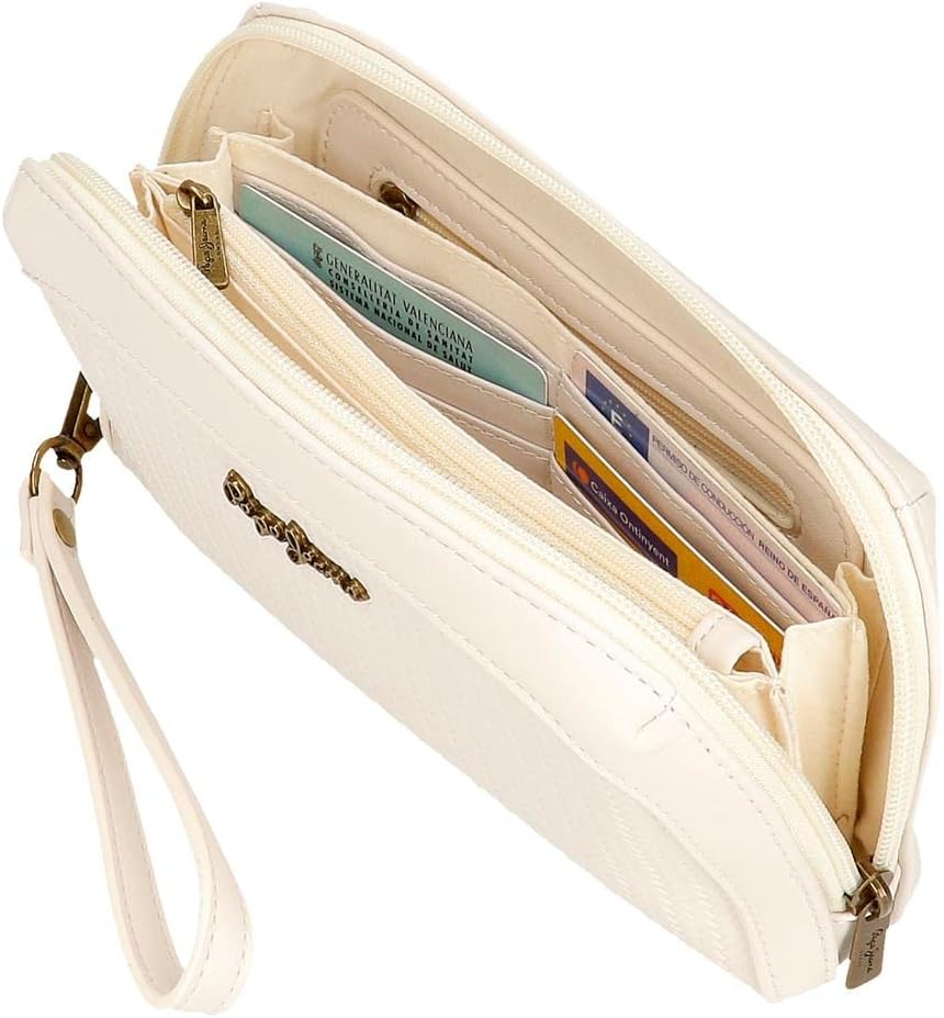 Pepe Jeans Lena weisse Handtasche 20x11x4 cm Kunstleder Weiss Handtasche, Weiss Handtasche