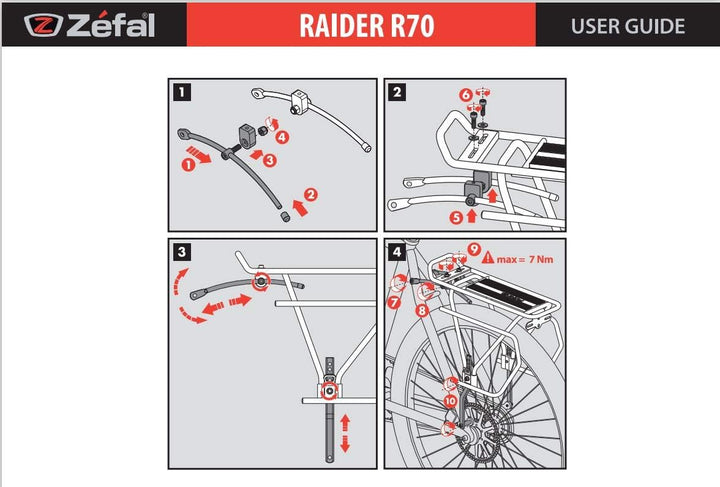 Zefal Raider Gepäckträger Unisex Erwachsene, schwarz Off-Road, Off-Road