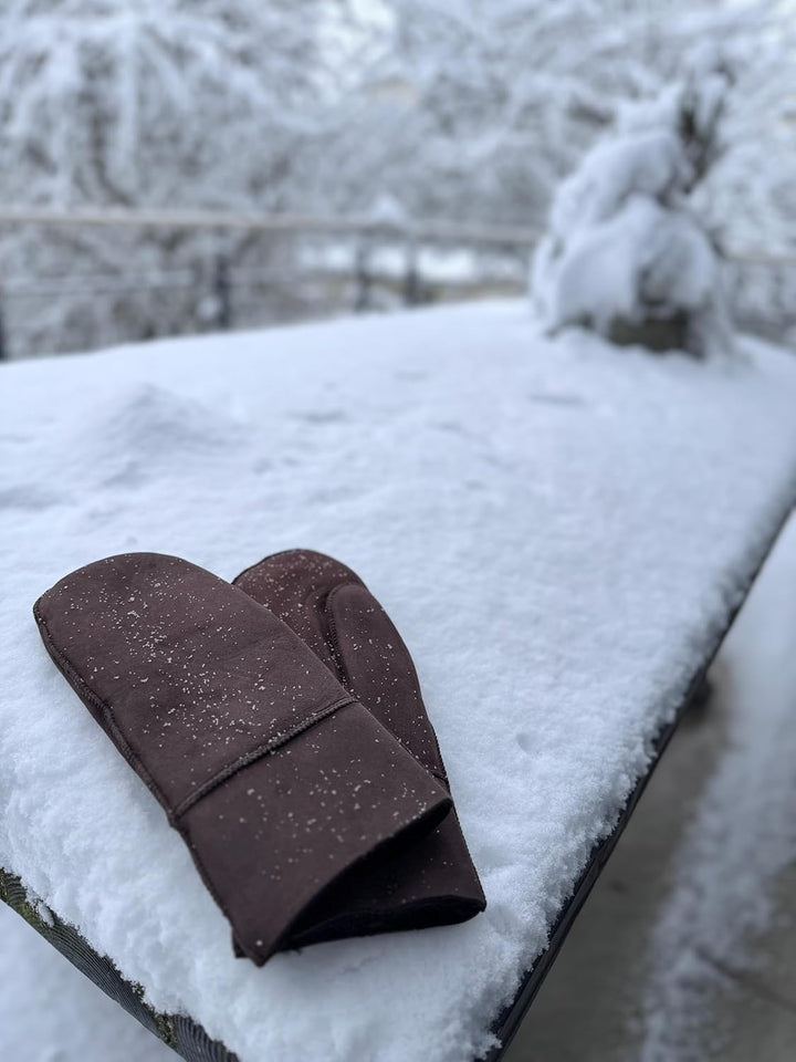 Lekra Lammfell Fausthandschuhe kuschelig warm aus echtem gewachsenem Lammfell 7, 7