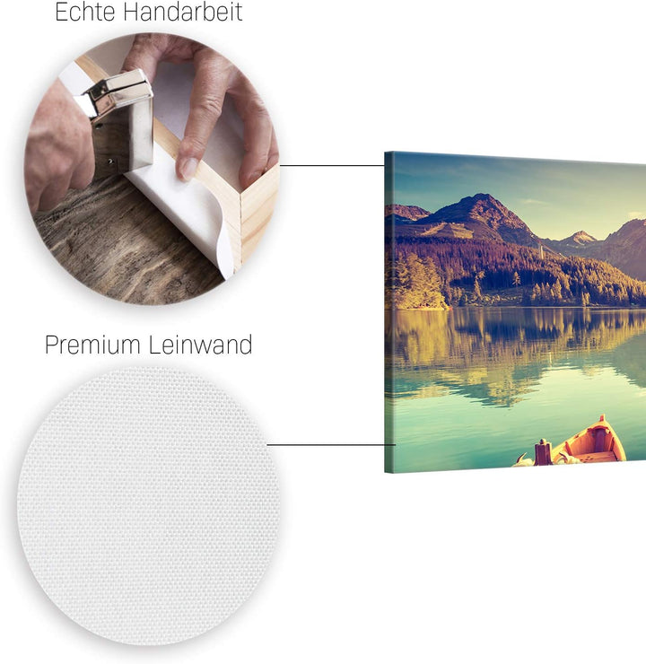 ge Bildet Bild auf Leinwand | Tatra Nationalpark in der Slowakei -sonnenuntergang D in 120x50 cm als