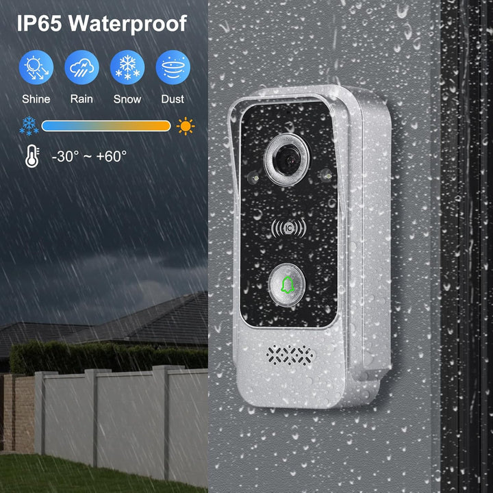 1080P HD WLAN Video Türsprechanlage Intercom System 2 Draht, IR Nachtsicht Video Türglocke Kamera mi