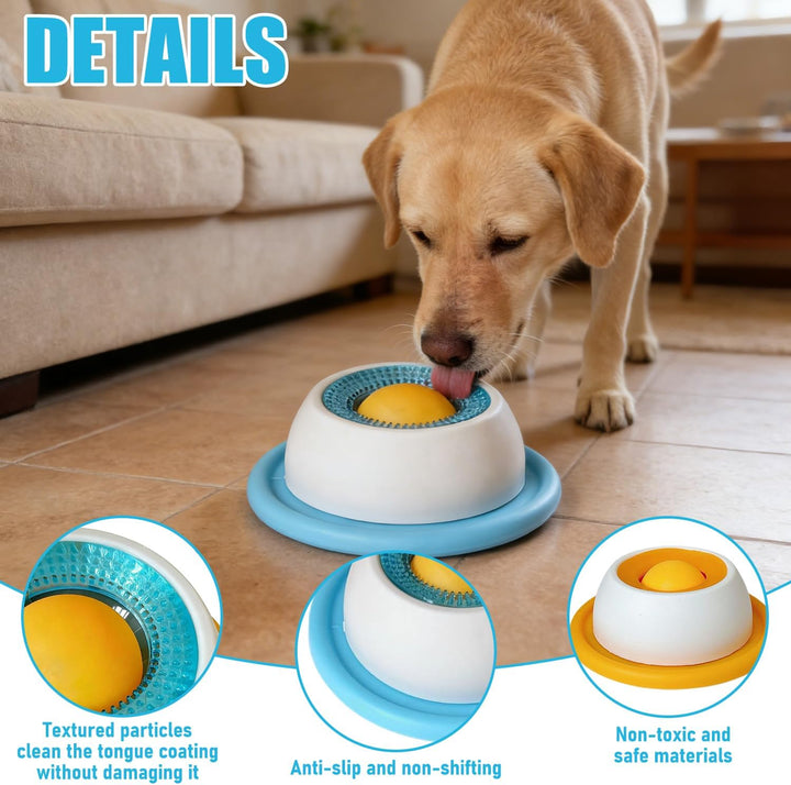 Hundelickspielzeug, 2pcs Nassfutter Lick Pad mit Saugnapfbecher, Lick Bowl für Hunde, Leckt Futterna