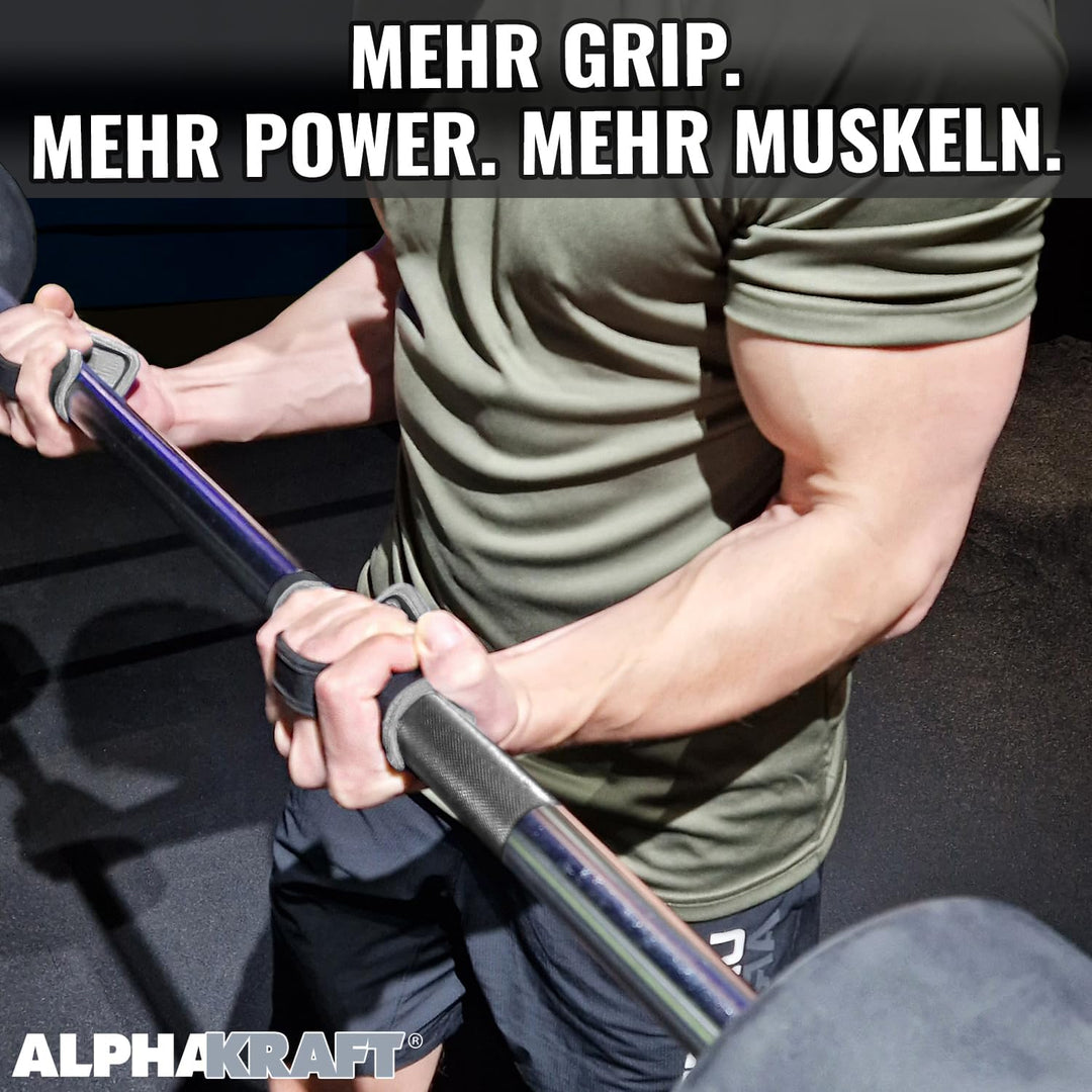 ALPHAKRAFT® Griffpolster Kraftsport [1 Paar] | Griffpads Krafttraining & Grip Pads Gym | rutschfeste