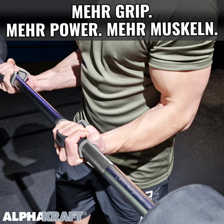 ALPHAKRAFT® Griffpolster Kraftsport [1 Paar] | Griffpads Krafttraining & Grip Pads Gym | rutschfeste