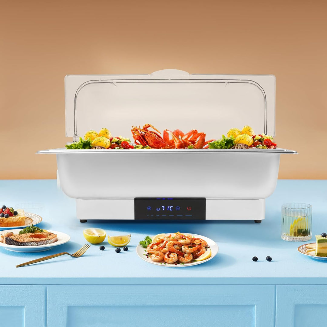 Elektrische Buffetwärmer Speisenwärmer Chafing Dish Buffet Wärmer Edelstahl Behälter 9L 15L Lebensmi