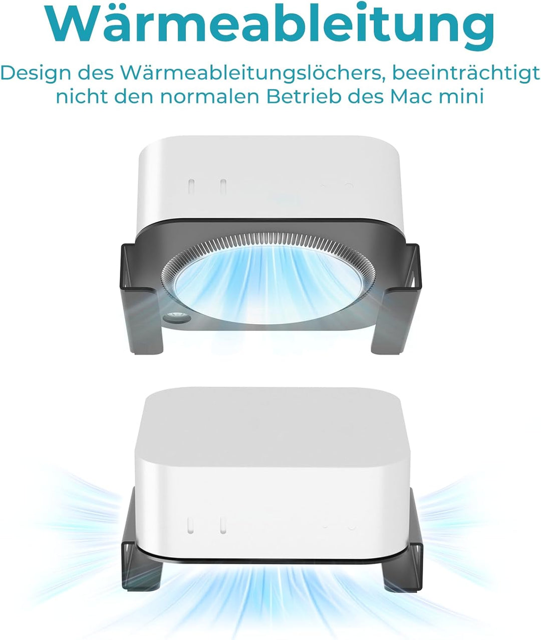 Ständer Kompatibel mit 2024 Mac mini M4 und M4 Pro Metall-Halterung für Mac mini M4 Dock Tisch-Ständ