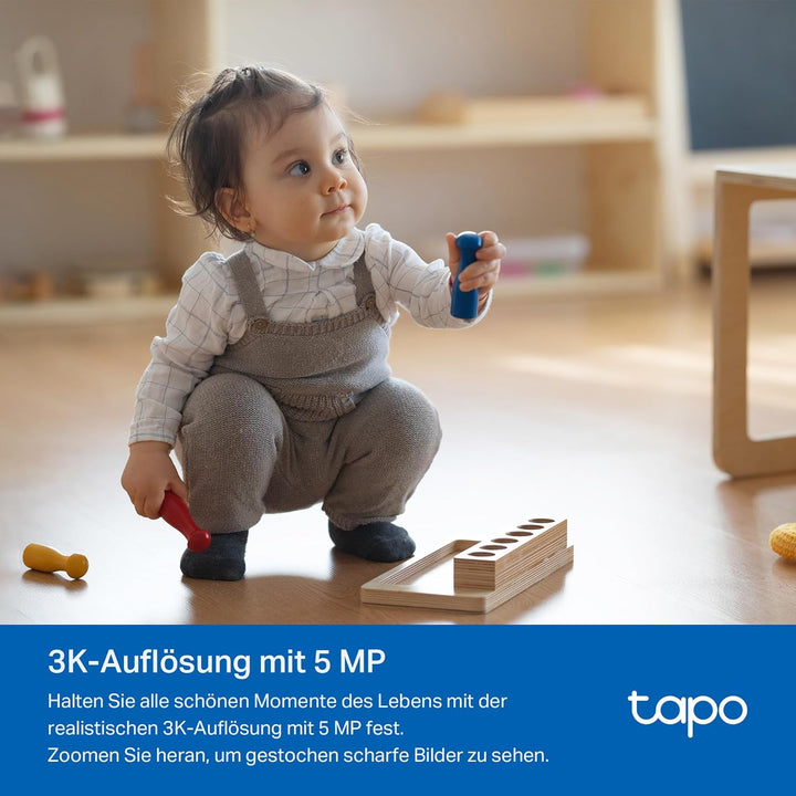 Tapo C232 360° KI-WLAN-Überwachungskamera, Ethernet/WLAN, 3K 5MP, Bewegungsverfolgung, Nachtsicht, Z
