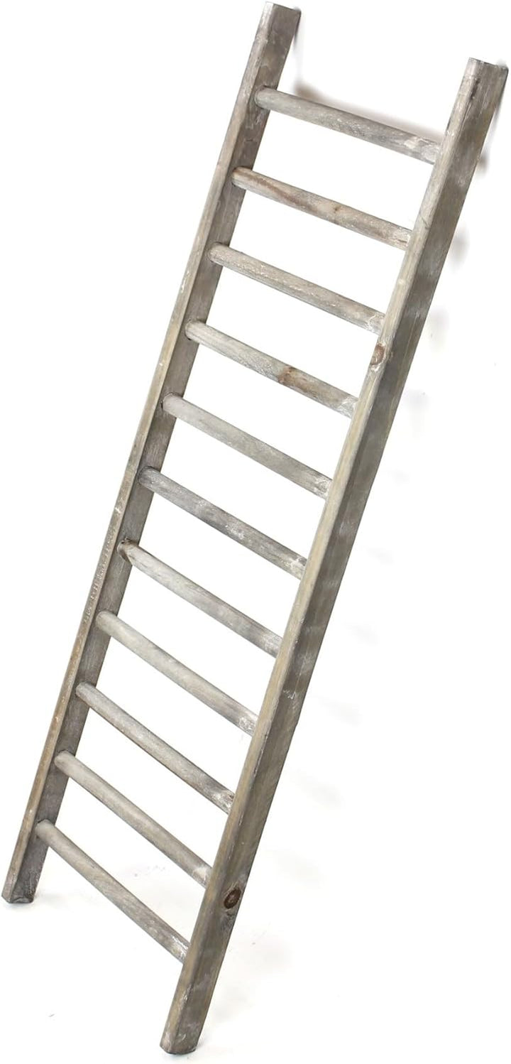 Dekoleidenschaft Deko-Leiter “Landhaus” aus Holz, 98 cm hoch, Handtuchhalter, Rankhilfe, Garten-Deko