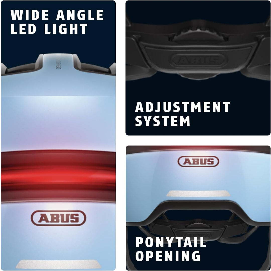 ABUS Urban Helm HUD-Y - mit magnetischem, aufladbarem LED-Rücklicht &amp; Magnetverschluss - cooler Fahr