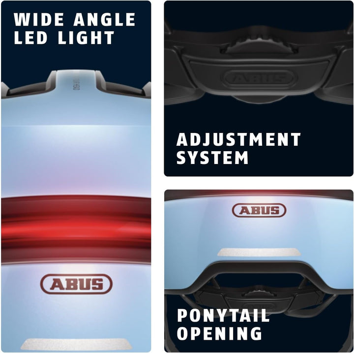 ABUS Urban Helm HUD-Y - mit magnetischem, aufladbarem LED-Rücklicht &amp; Magnetverschluss - cooler Fahr