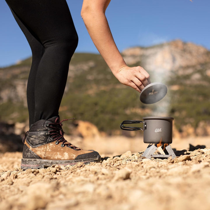 Esbit Outdoor Kochtopf 625 ml - Camping Topf aus hartanodisiertem Aluminium - inkl. Deckel mit prakt