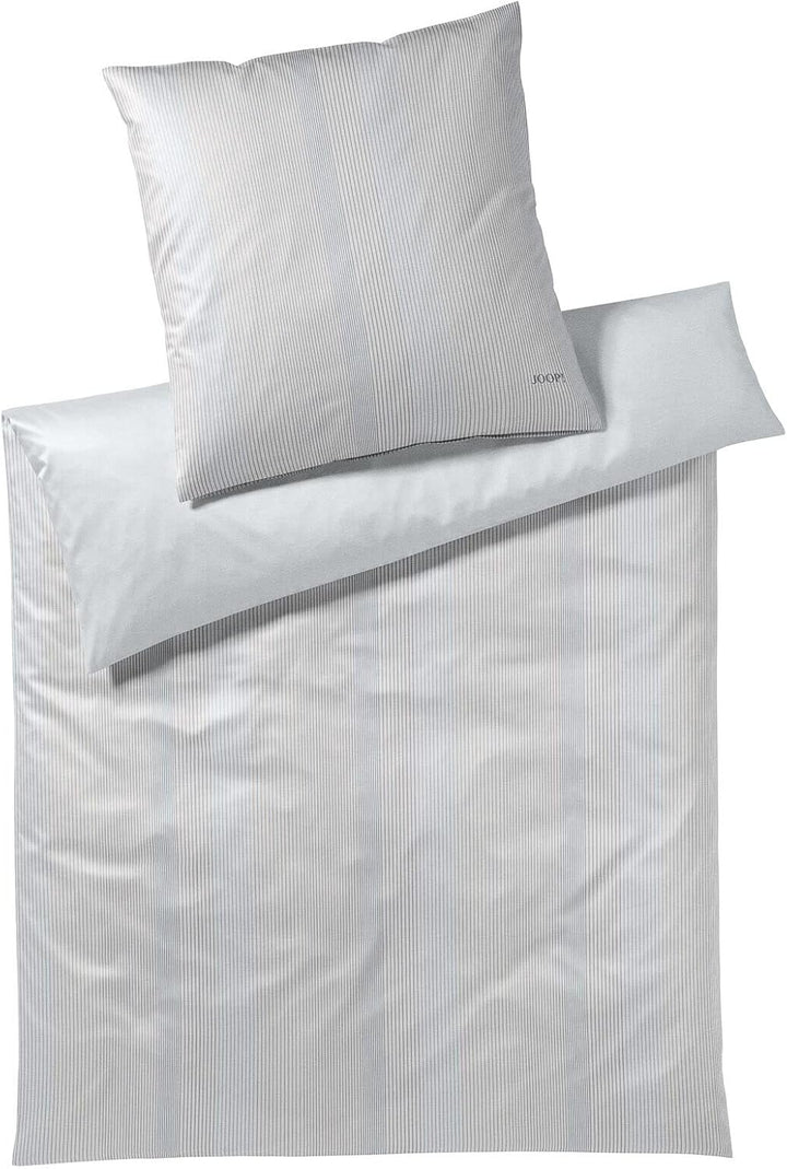 Joop! Mako-Satin Kissenbezug einzeln Groove Farbe Silber Grösse 80x80